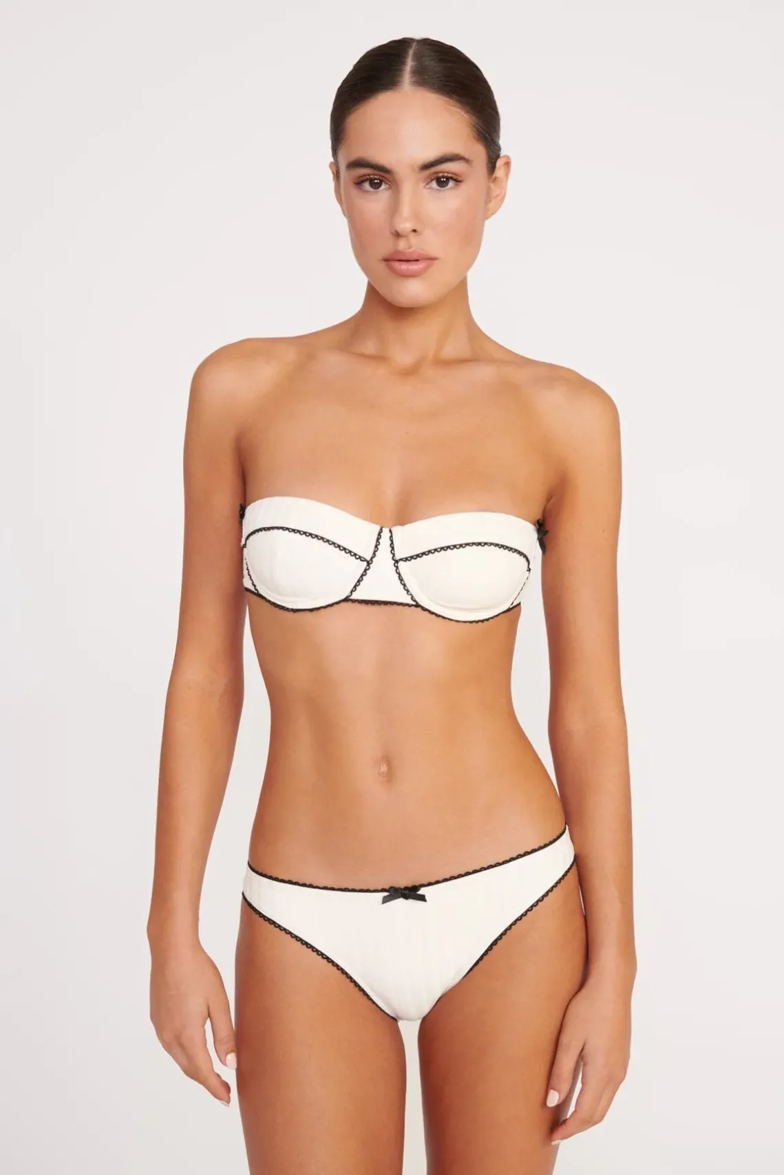 KIT BIKINI BOTTOM IVORY BLACK