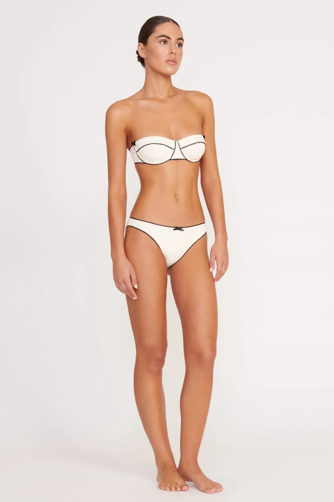 KIT BIKINI BOTTOM IVORY BLACK