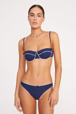 KIT BIKINI BOTTOM NAVY WHITE