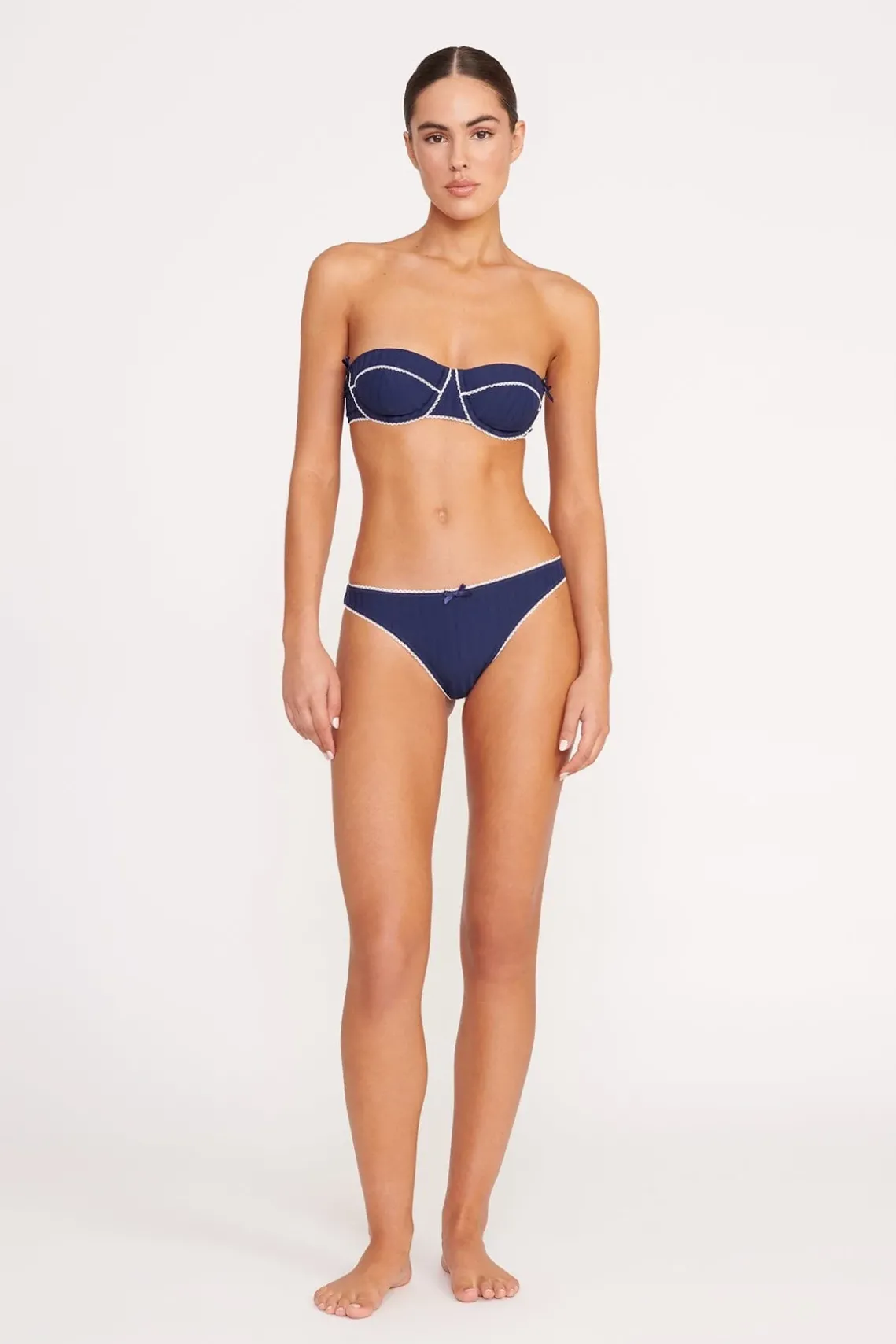 KIT BIKINI BOTTOM NAVY WHITE