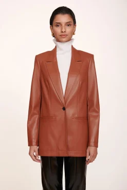 MADDEN BLAZER WHISKEY VEGAN LEATHER
