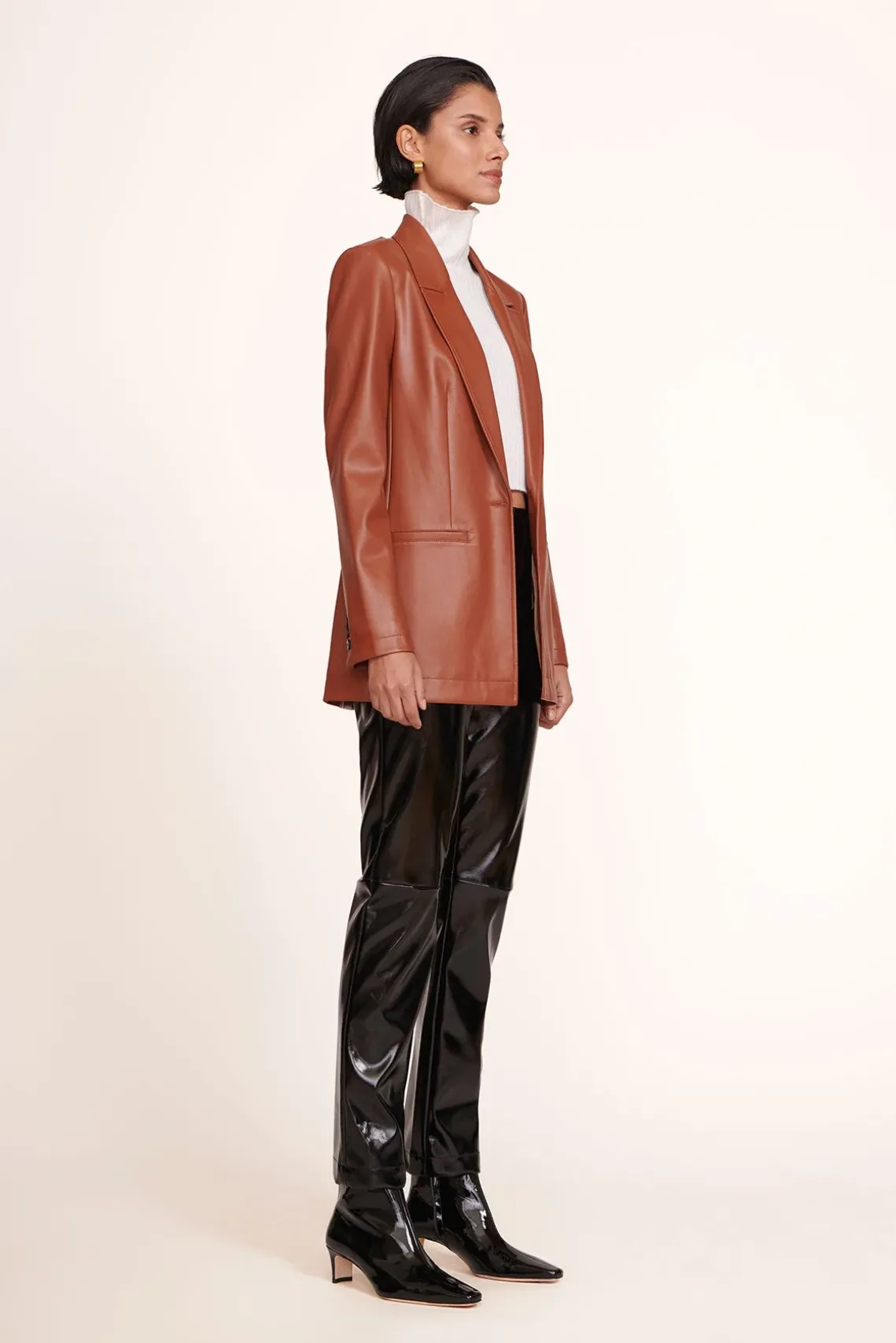 MADDEN BLAZER WHISKEY VEGAN LEATHER