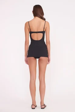 MAEVE SWIM DRESS  BLACK WHITE