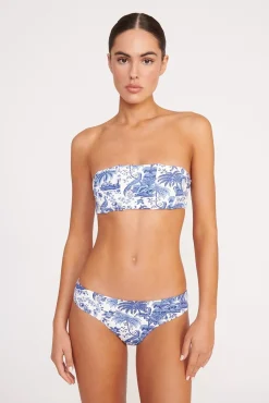MALA BIKINI TOP BLUE TOILE