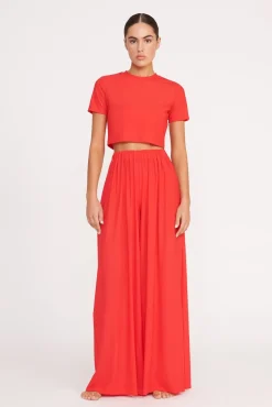 MARZA COVERUP PANT RED ROSE