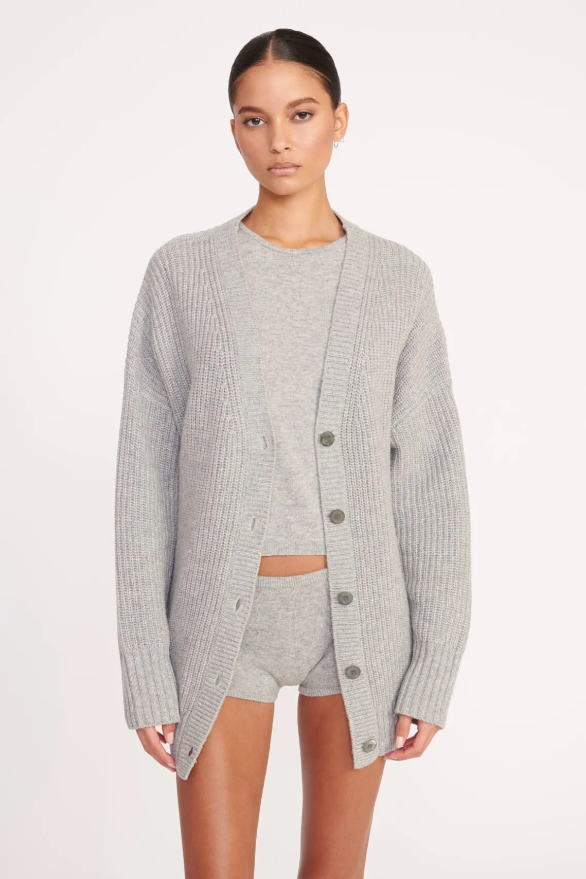 MATILDA CARDIGAN HEATHER GREY