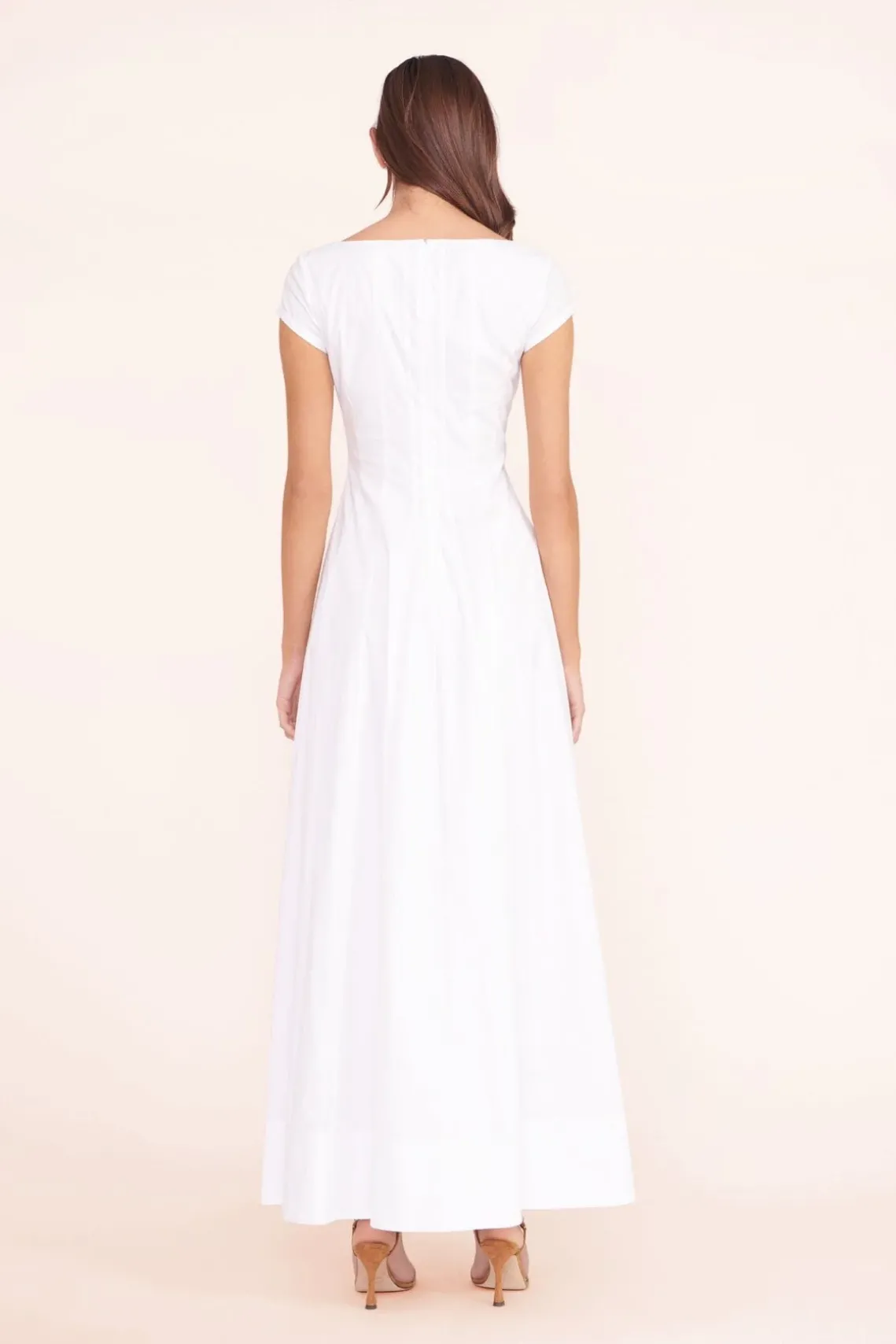 MAXI SHORT SLEEVE WELLS DRESS WHITE