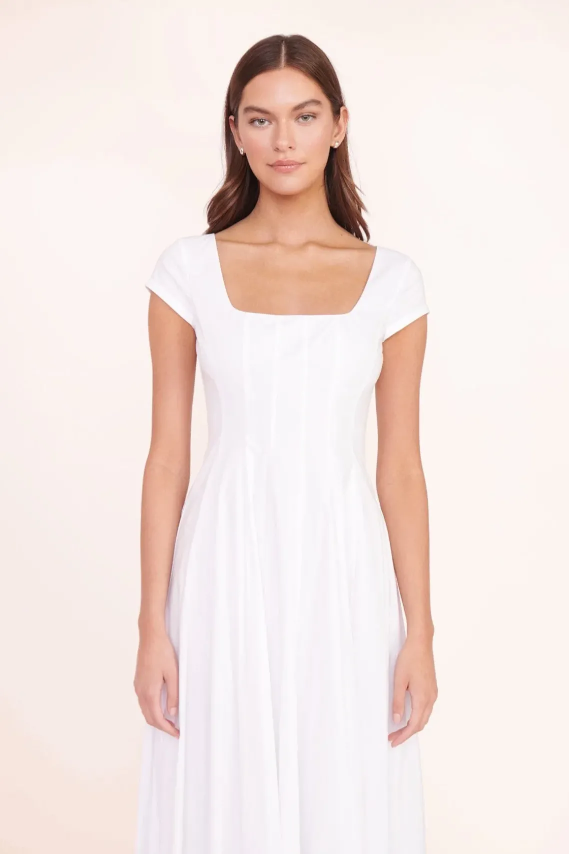 MAXI SHORT SLEEVE WELLS DRESS WHITE