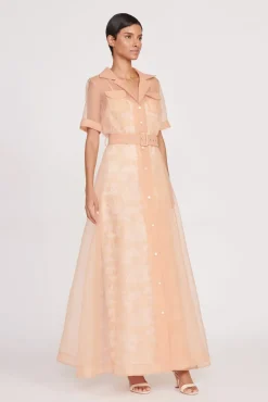 MILLIE DRESS BEIGE IVORY TOILE