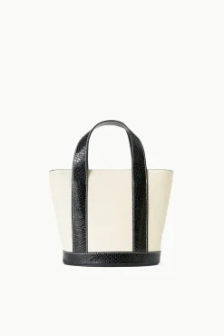 MINI ALLORA TOTE CREAM BLACK