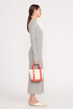 MINI ALLORA TOTE CREAM RED ROSE