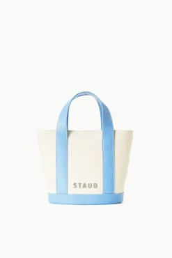 MINI ALLORA TOTE  CREAM STAUD BLUE