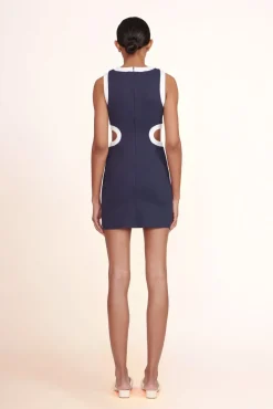 MINI DOLCE DRESS  NAVY WHITE