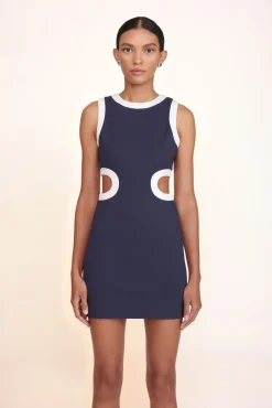 MINI DOLCE DRESS  NAVY WHITE