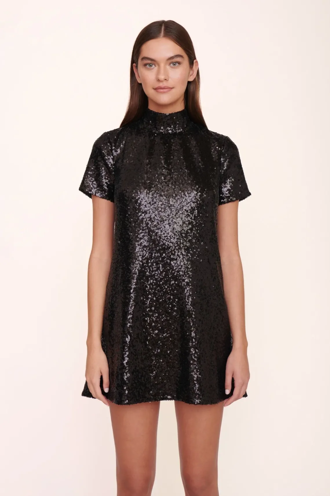 MINI ILANA DRESS BLACK SEQUINS