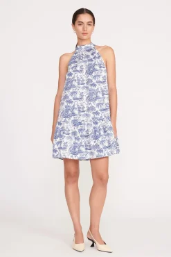 MINI MARLOWE DRESS BLUE TOILE