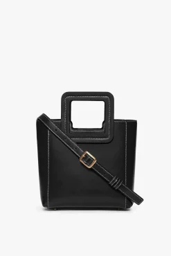 MINI SHIRLEY LEATHER BAG BLACK