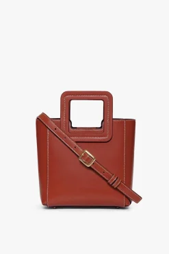 MINI SHIRLEY LEATHER BAG COGNAC
