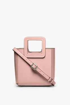 MINI SHIRLEY LEATHER BAG DARK BLUSH
