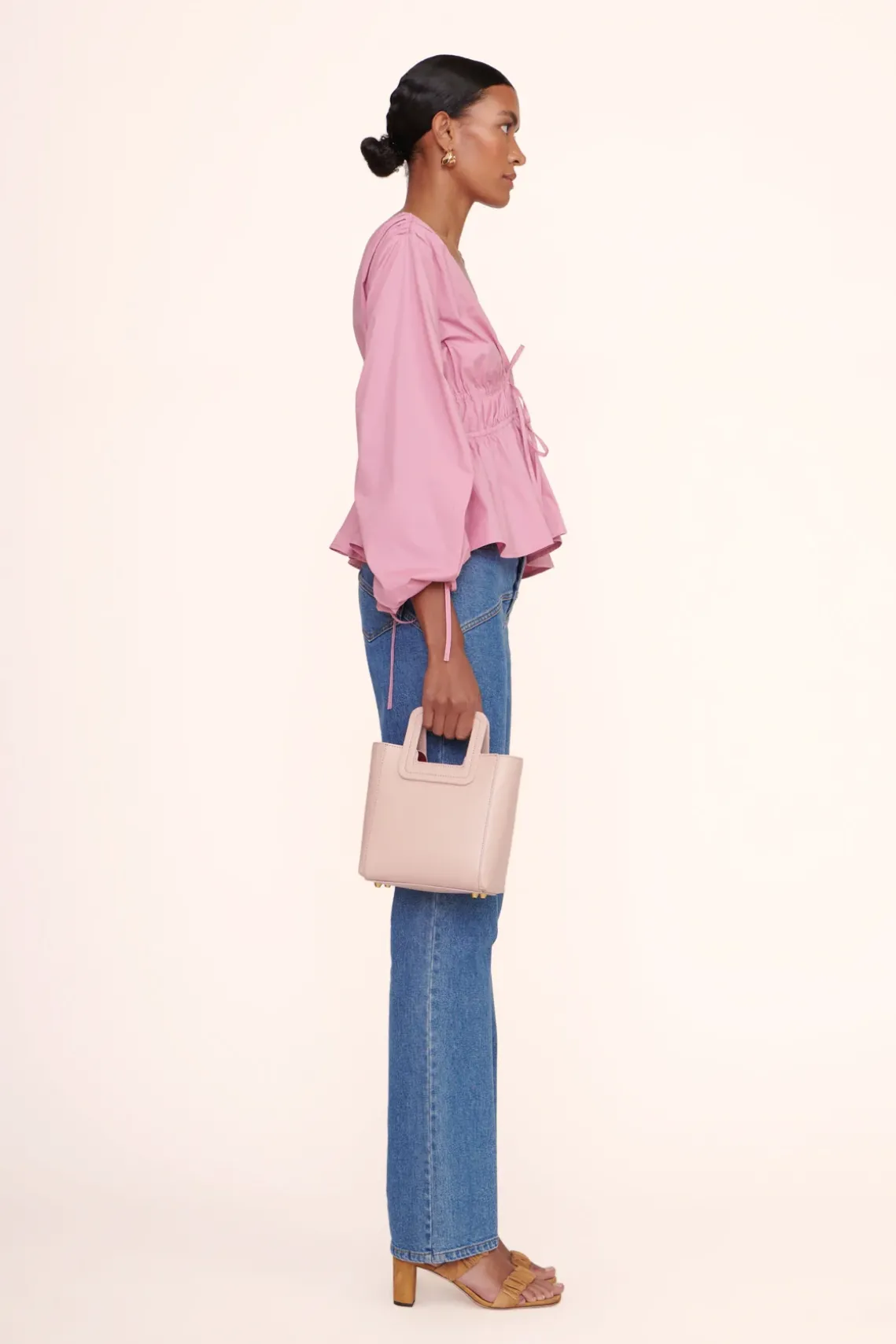 MINI SHIRLEY LEATHER BAG BLUSH