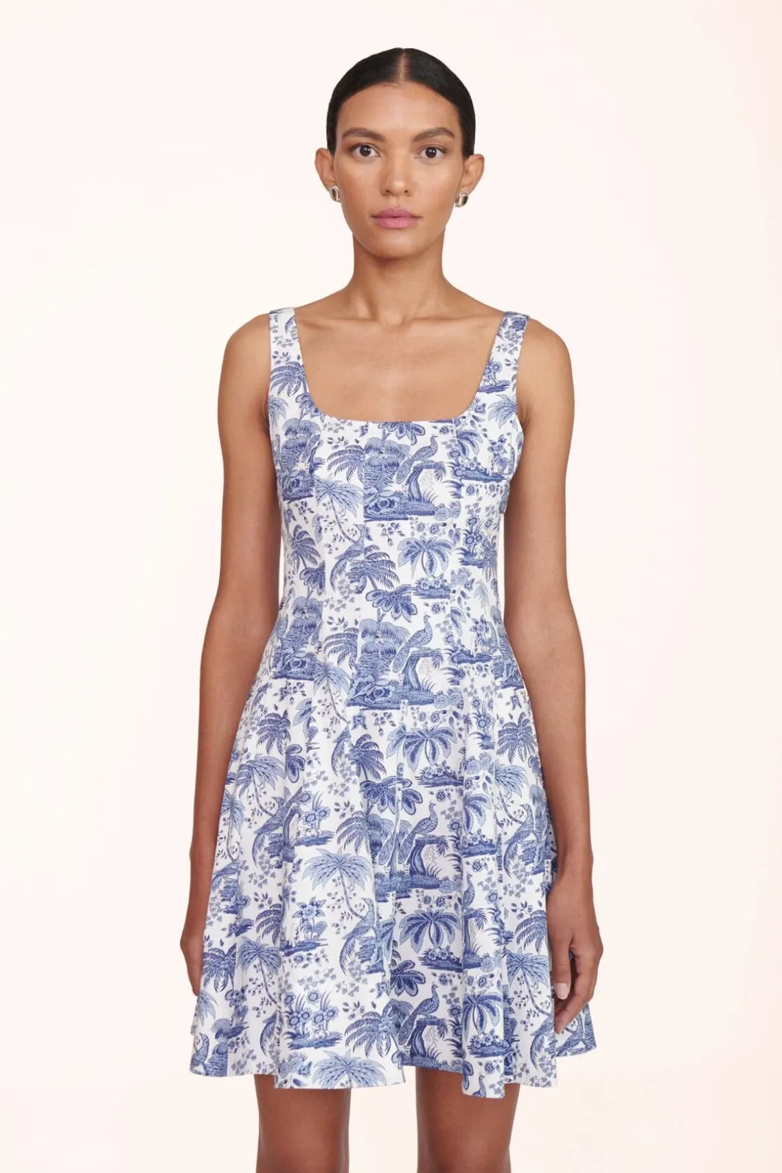 MINI WELLS DRESS BLUE TOILE