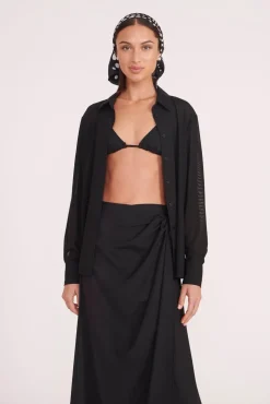 MIRIAM COVERUP TOP BLACK