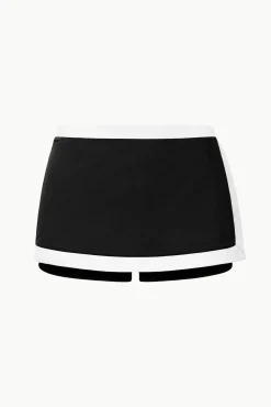 NELL SWIM SKIRT BLACK WHITE