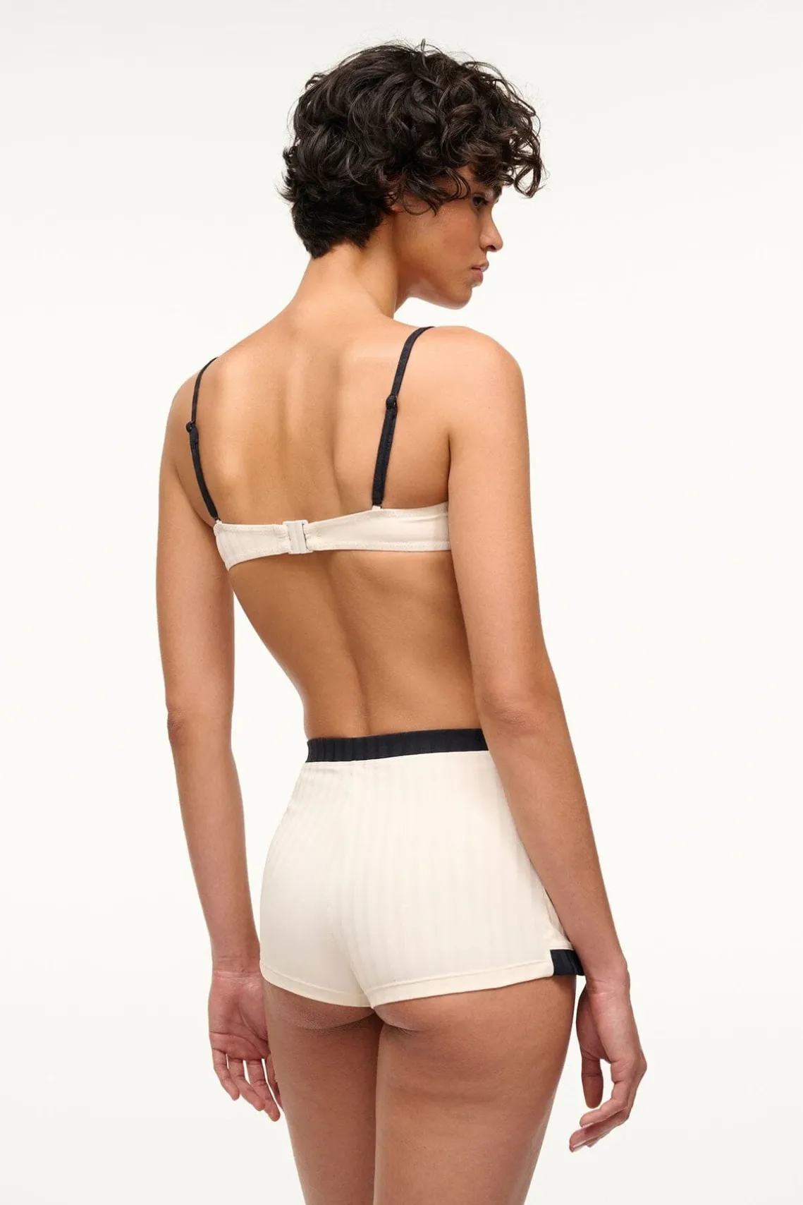 NELL SWIM SKIRT IVORY BLACK