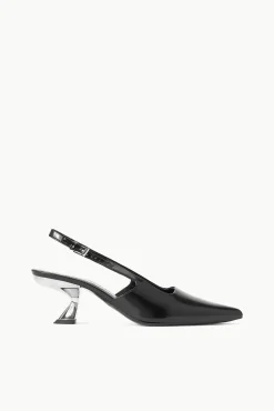 NEVE SLINGBACK HEEL BLACK METALS