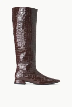 OLGA BOOT  ESPRESSO CROC EMBOSSED