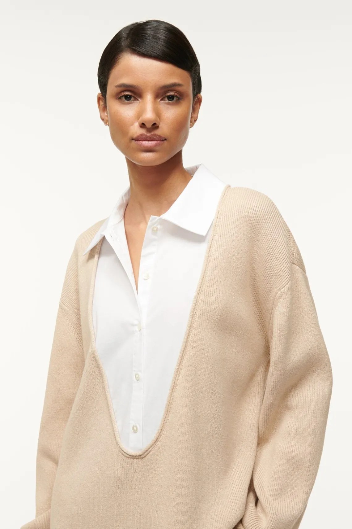 PIETRO SWEATER CAMEL WHITE