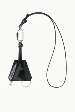 SAFETY WHISTLE KEY FOB BLACK