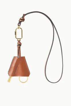 SAFETY WHISTLE KEY FOB TAN