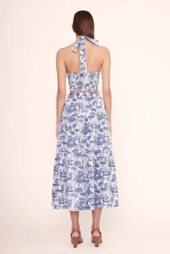 SEA SKIRT BLUE TOILE