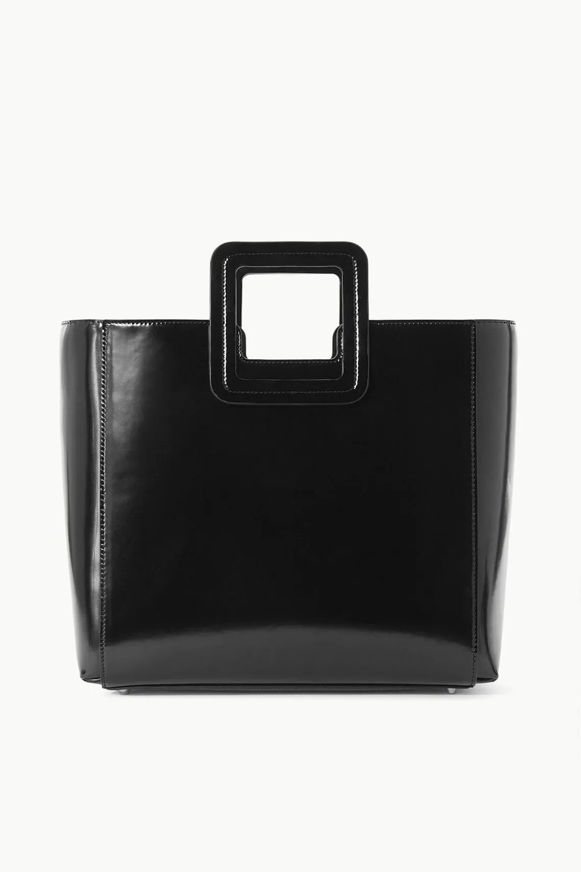 SHIRLEY LEATHER BAG BLACK POLISHED