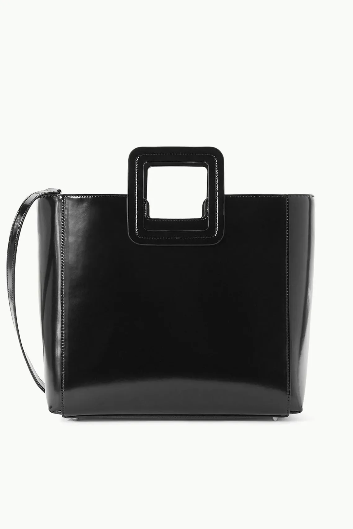 SHIRLEY LEATHER BAG BLACK POLISHED