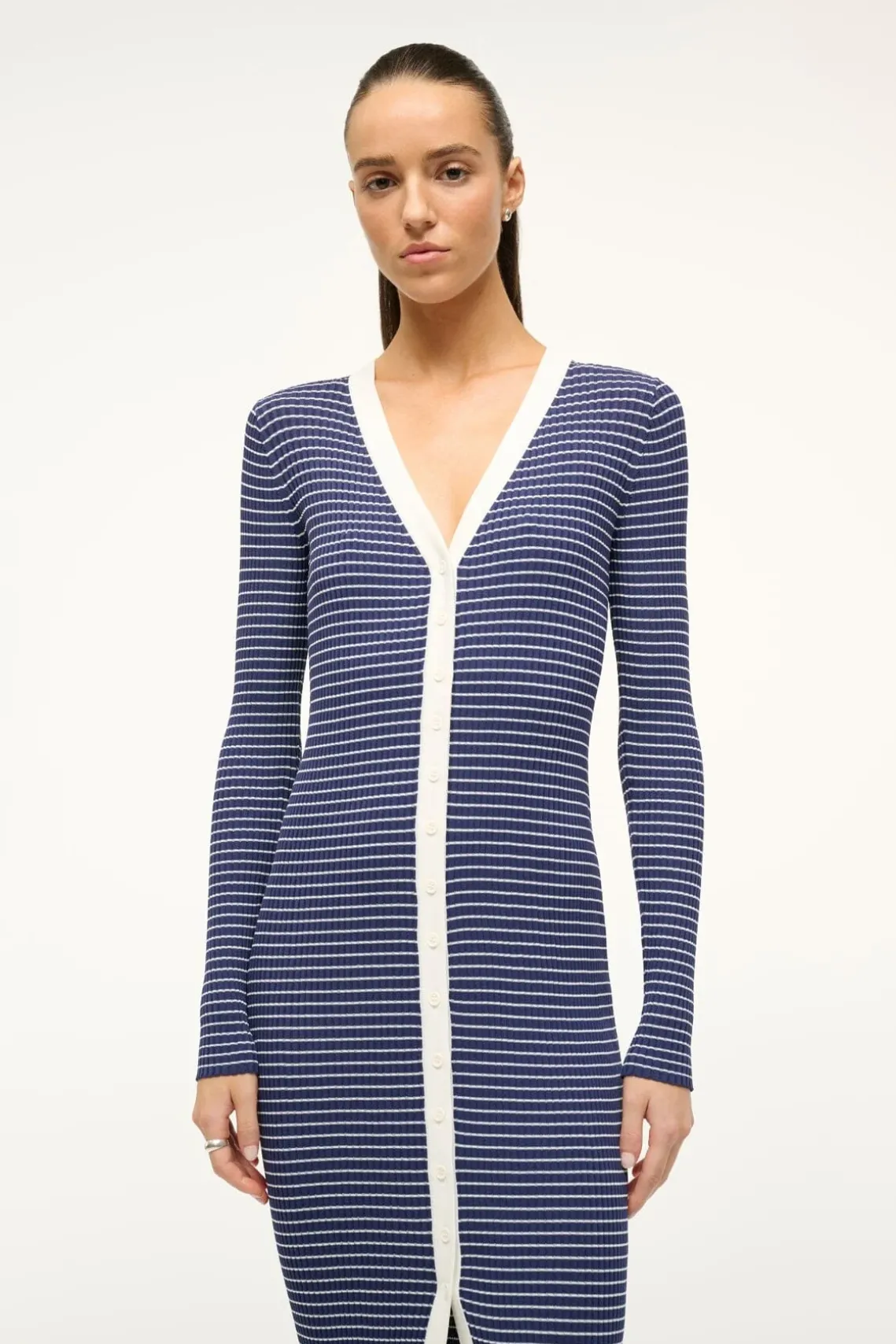 SHOKO SWEATER NAVY MICRO STRIPE