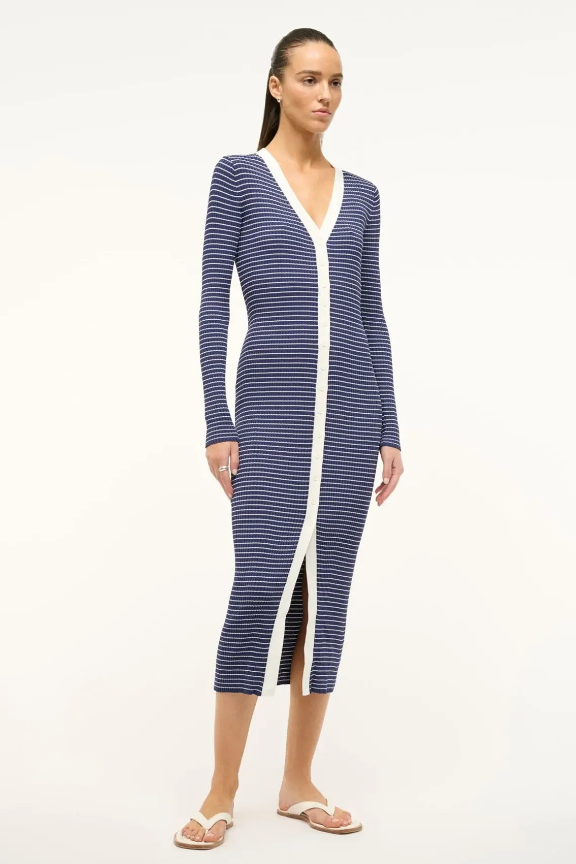SHOKO SWEATER NAVY MICRO STRIPE