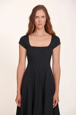 SHORT SLEEVE WELLS DRESS BLACK