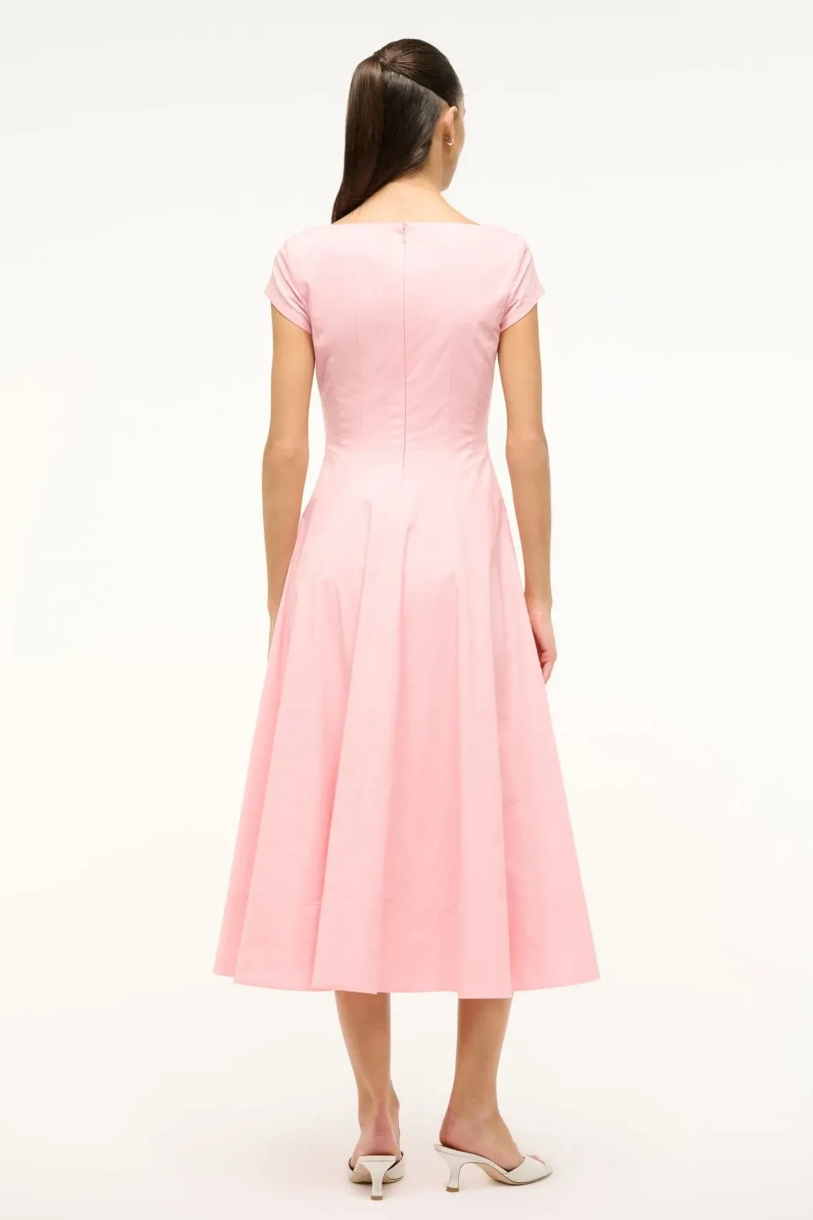 SHORT SLEEVE WELLS DRESS PEARL PINK