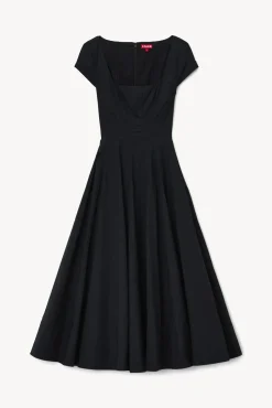 SHORT SLEEVE WELLS DRESS BLACK
