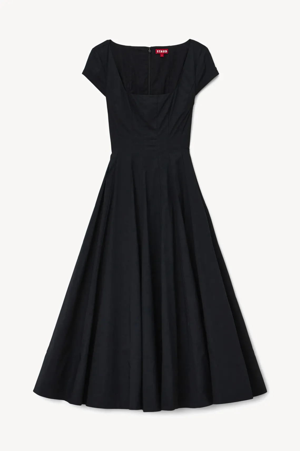 SHORT SLEEVE WELLS DRESS BLACK