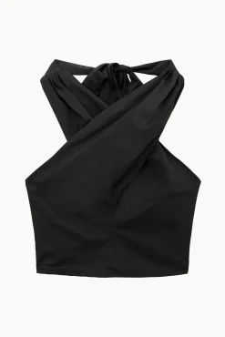 SMOCKED KAI TOP  BLACK