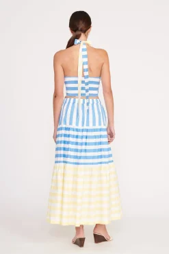 SMOCKED KAI TOP BUTTERCUP SEASHORE STRIPE