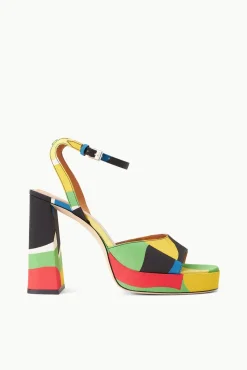 SOLANGE PLATFORM MARBLE WAVE TAFFETA