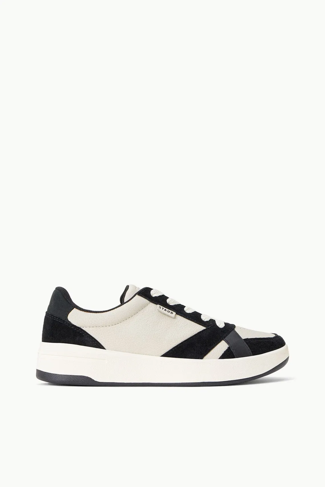 STAUD + KEDS THE COURT SNEAKER BLACK CREAM
