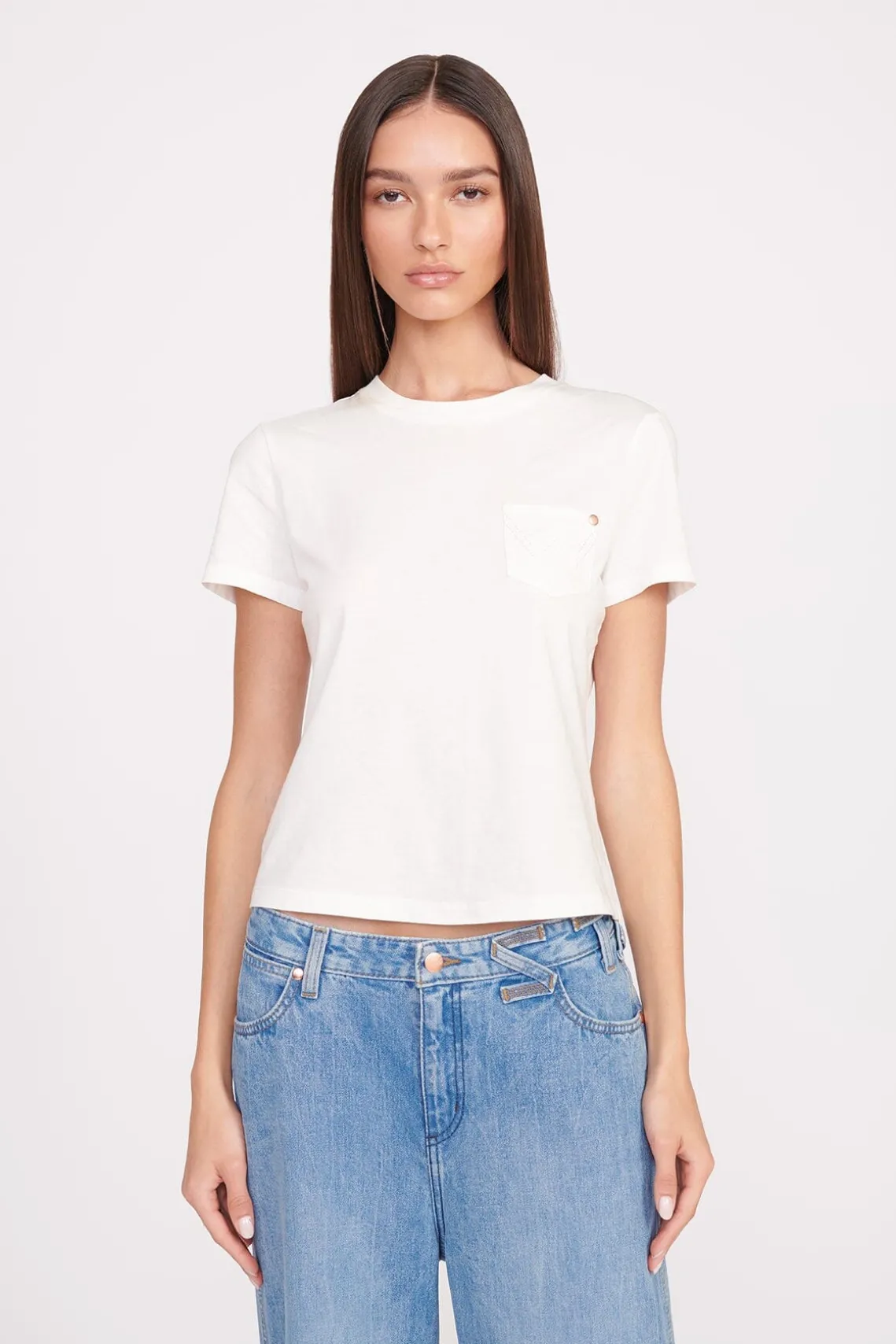 STAUD + WRANGLER THE W TEE WHITE
