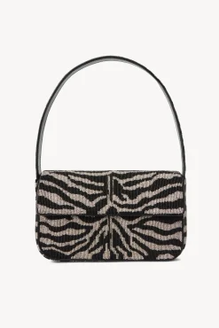 TOMMY BEADED BAG BLACK WHITE