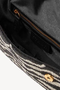 TOMMY BEADED BAG BLACK WHITE