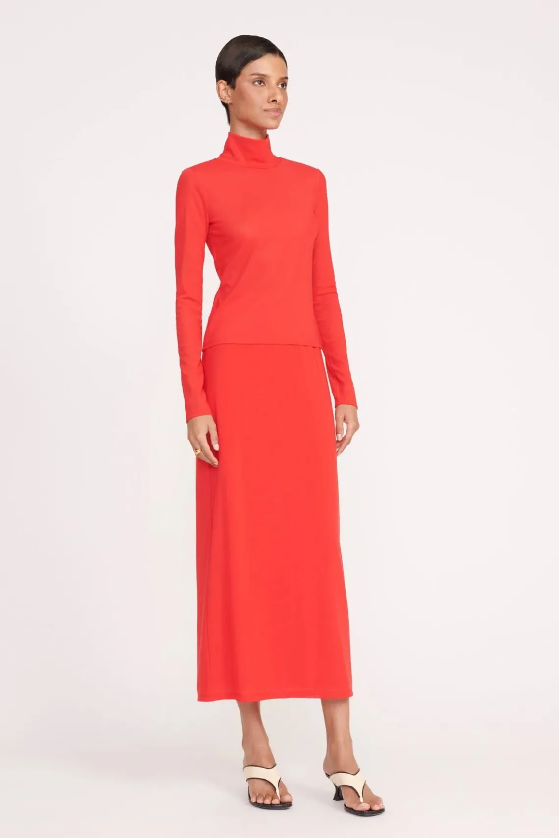 TREY SKIRT RED ROSE